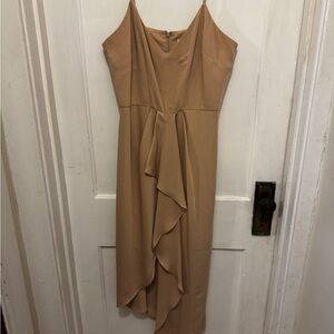 Gianni Bini Asymmetrical Tan Dress